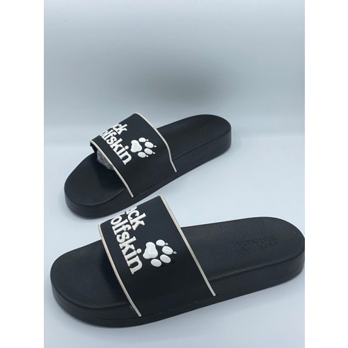 Simple Black Signature Men’s Slippers