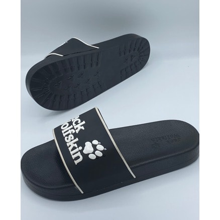 Simple Black Signature Men’s Slippers