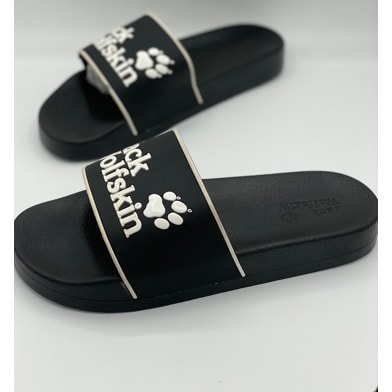 Simple Black Signature Men’s Slippers