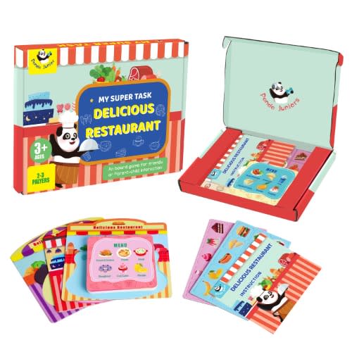 Delicious Restaurant Memory Matching Travel Board Game Toddler Learning Activity