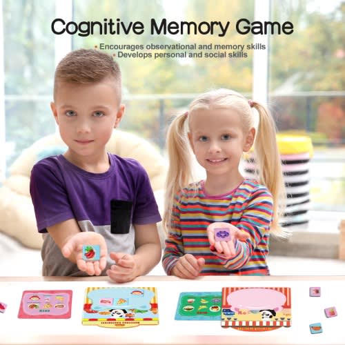 Delicious Restaurant Memory Matching Travel Board Game Toddler Learning Activity