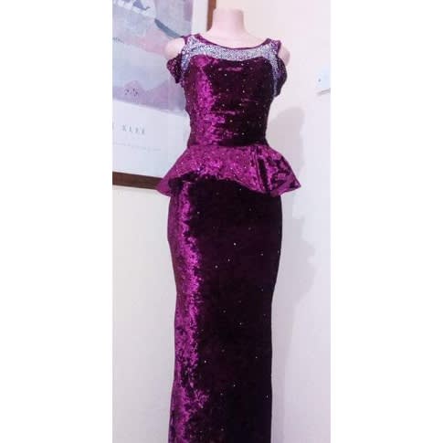 Stoned Velvet Dress