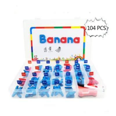 Magnetic Foam Alphabet Letters Kit With Magnetic Board - 104 Pieces