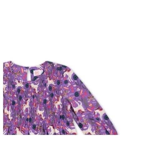 Girls Butterfly Vintage Gypsy Smocked Top - Purple