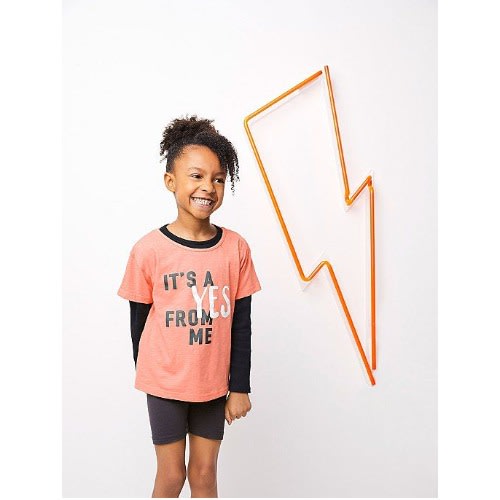 Over Sized Girl's Tee - Peach