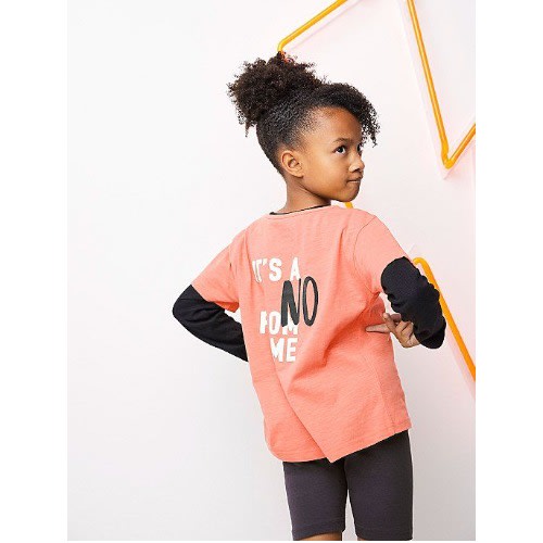Over Sized Girl's Tee - Peach