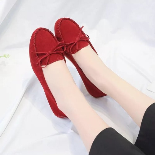 Female Loafers - Red