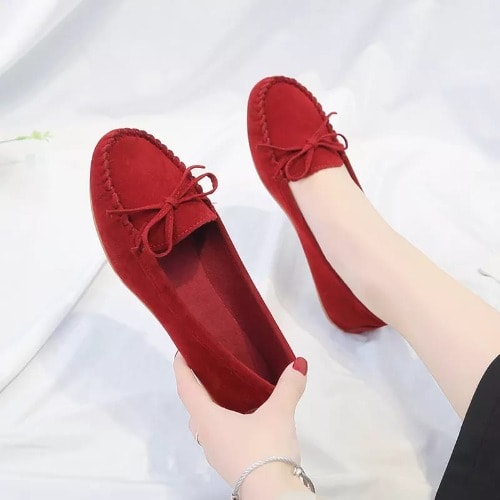 Female Loafers - Red