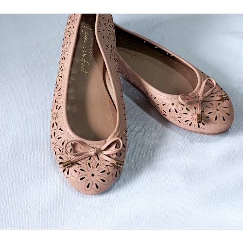 Flowery Designed Flat Shoe