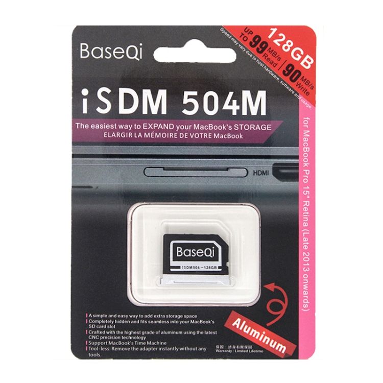 BASEQI 503MSV 128GB Aluminum Alloy Micro SD(TF) Memory Card