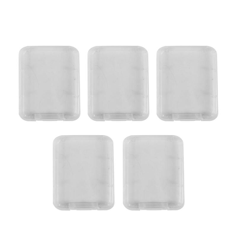 5 Series Memory Card Case Box Protective Case for SD SDHC XD CF Card White transparent