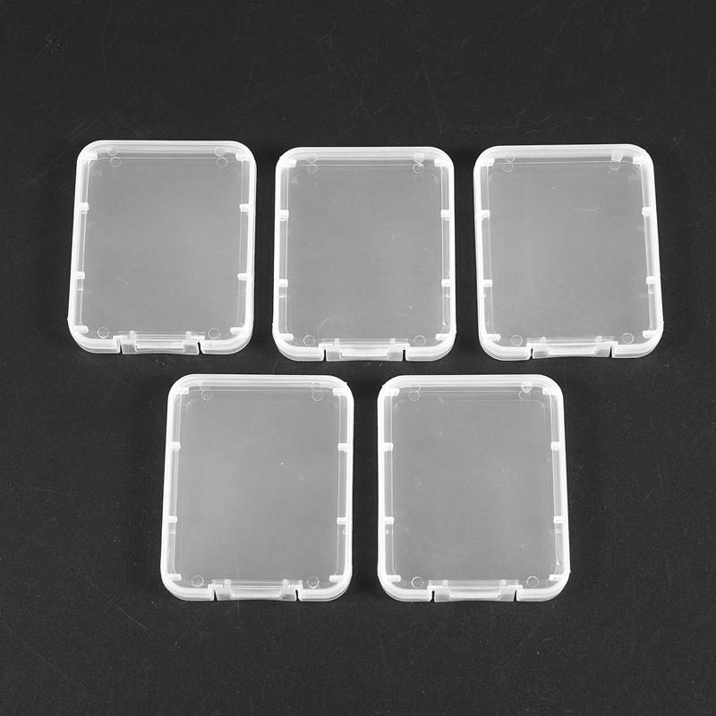 5 Series Memory Card Case Box Protective Case for SD SDHC XD CF Card White transparent