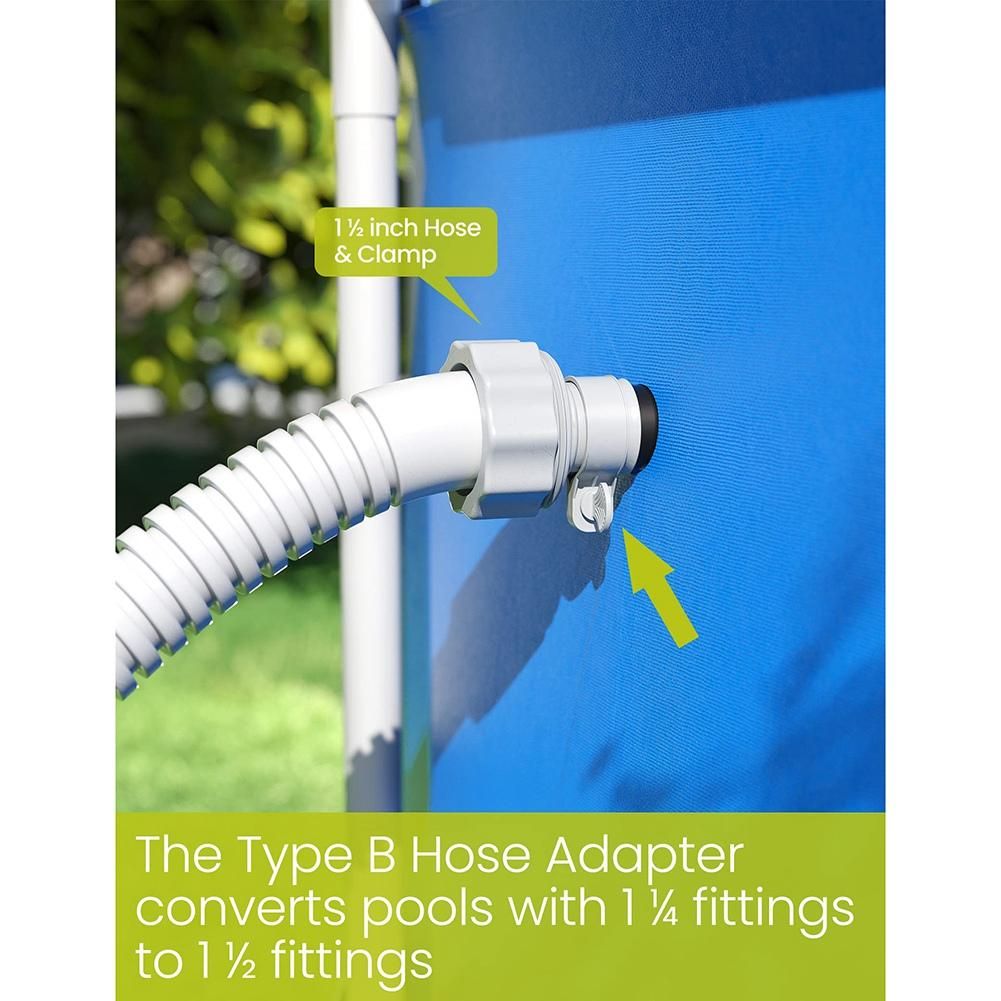 1.25inch to 1.5inch Hose Adapters for Intex Pool,Hose Conversion Adapters B Kit to Filter Pumps and Saltwater System,4