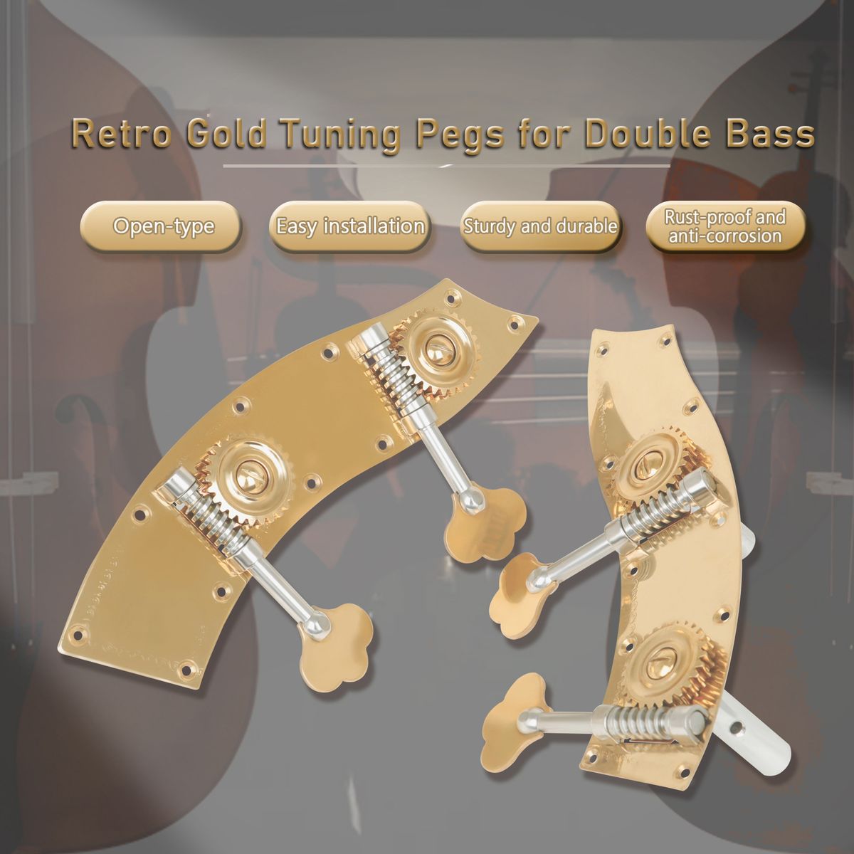 Tuning Pegs For Double Bass Open Gear Bass Tuner Vintage