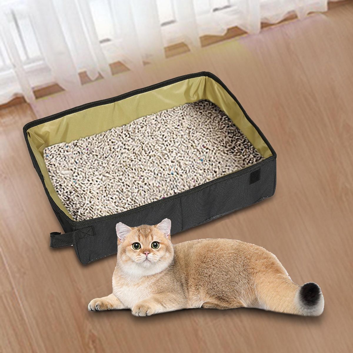 Portable Pet Toilet Travel Indoor Light Weight  Yellow
