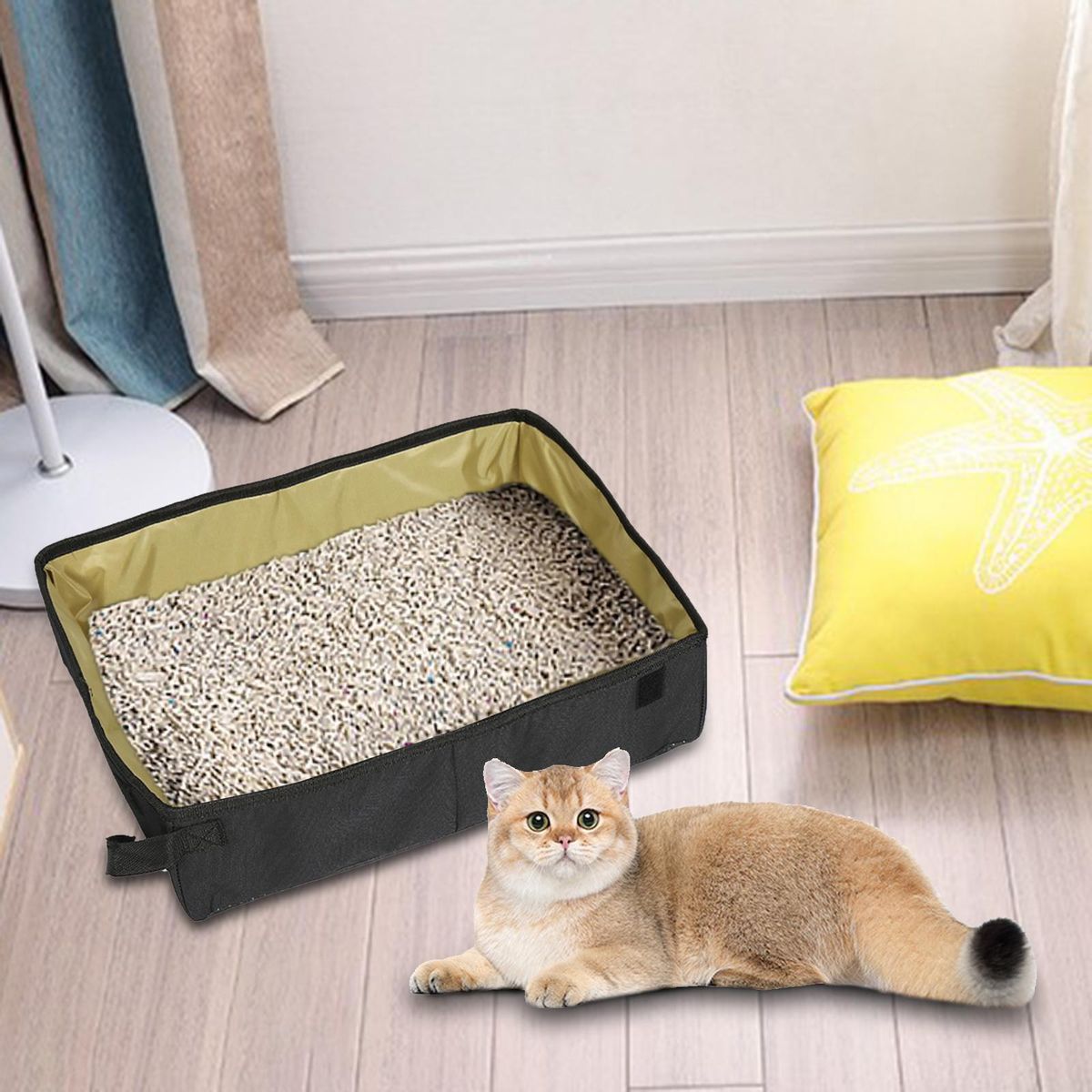 Portable Pet Toilet Travel Indoor Light Weight  Yellow