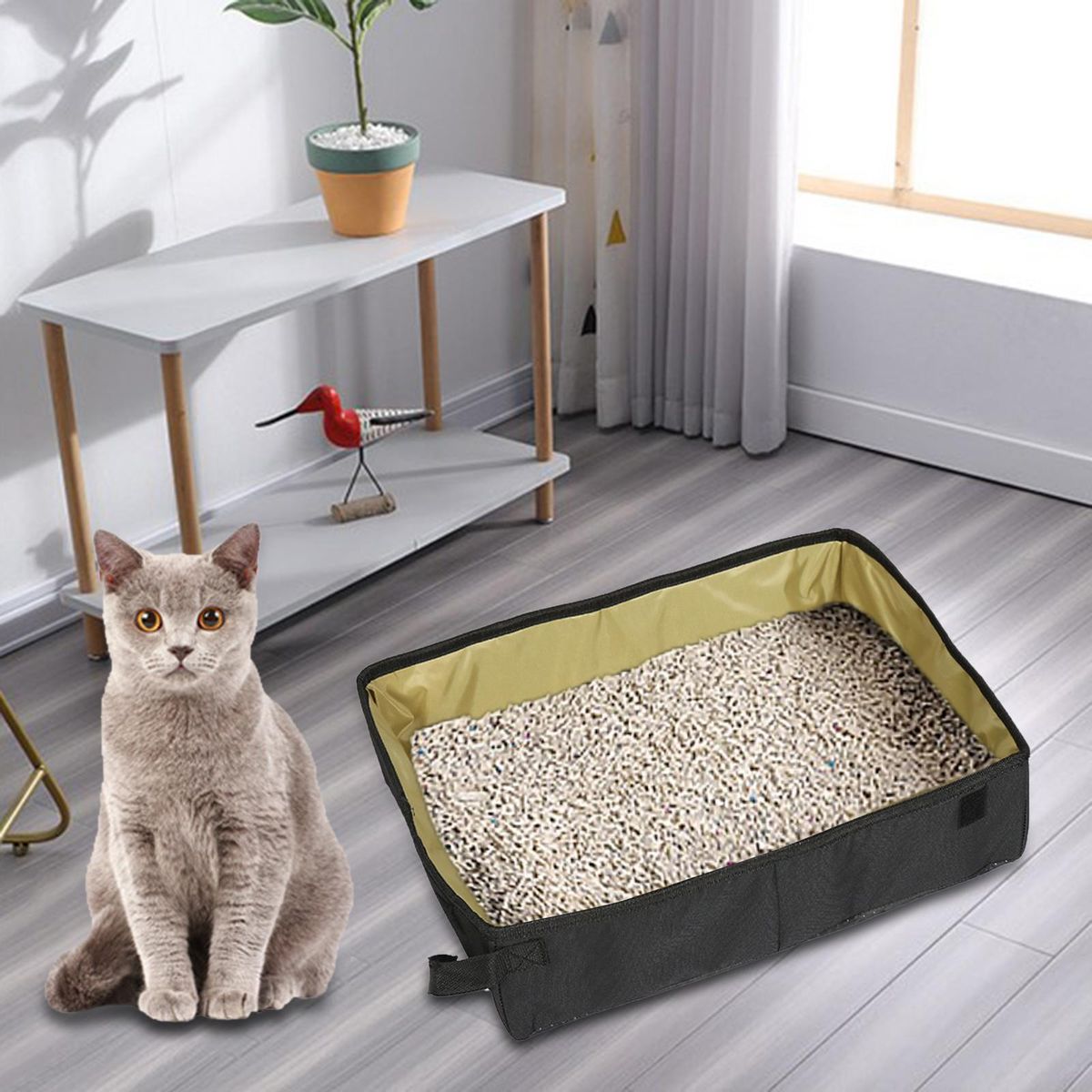 Portable Pet Toilet Travel Indoor Light Weight  Yellow