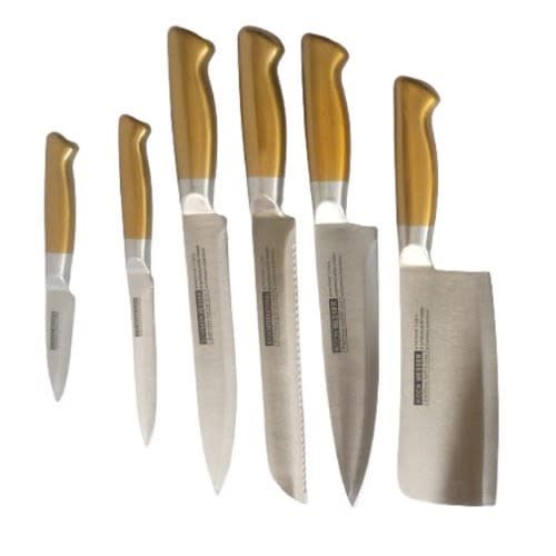 Knife Set With Wooden Stand - 7 Pieces