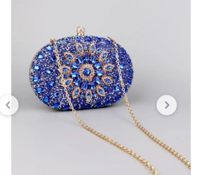 Ladies Beautiful Stoned Sparkling Party Clutch Purse