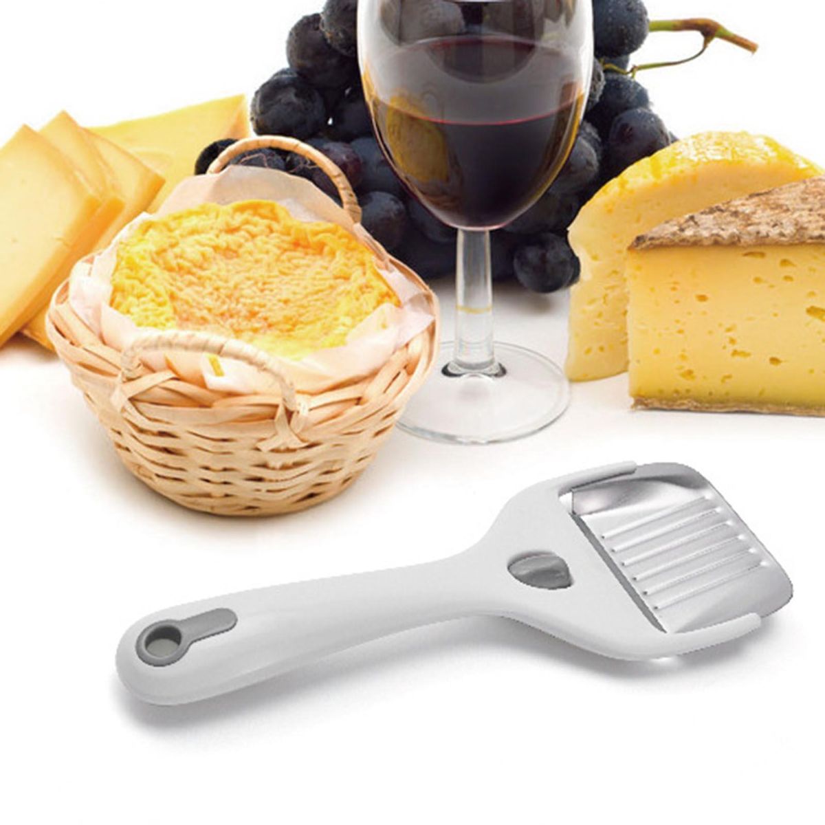 Vegetable Slicer Manual Slicer Potato Slicing Cutter White