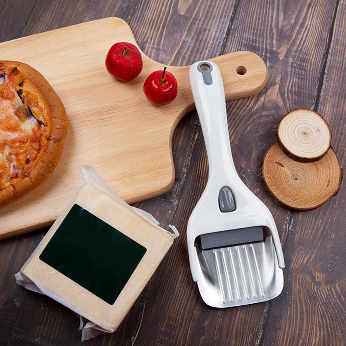 Vegetable Slicer Manual Slicer Potato Slicing Cutter White