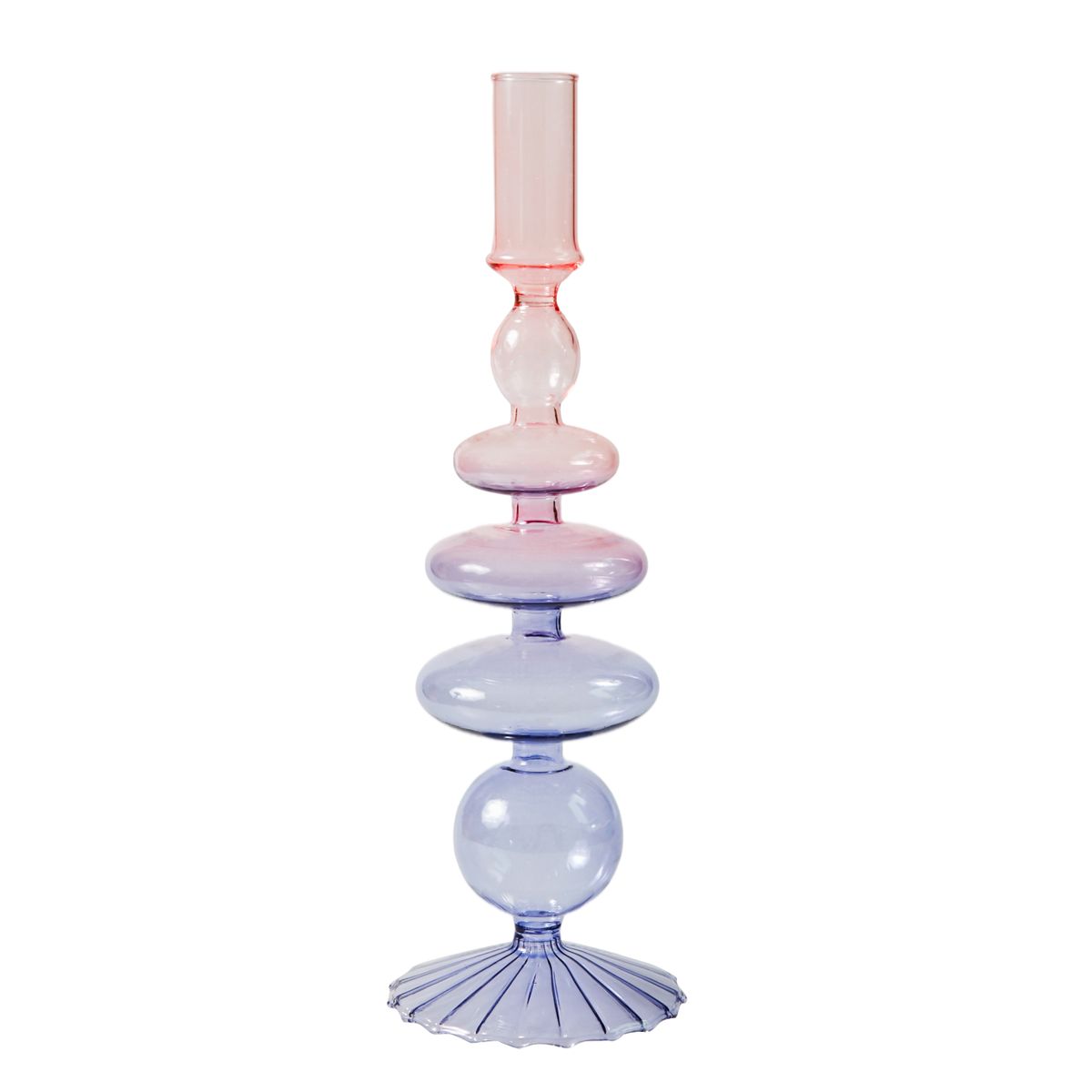 Floriddle GlCandlesticks Lilac Candle Holders-pinkLilac Lace