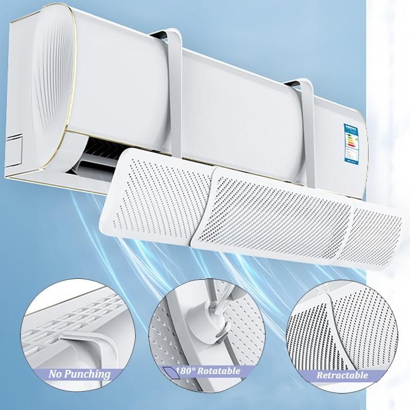 Adjustable Anti-direct Blowing Air Conditioner Cover Home Office Air Conditioning Windshield Baffle Hanging-type Air Deflector