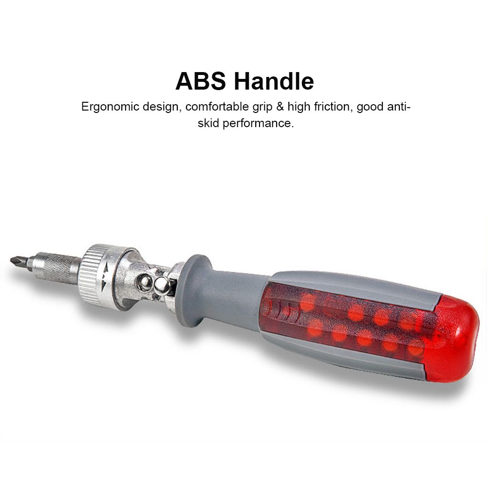 Two-Way Ratchet Screwdriver Set With 10 Bits 180° Alloy
