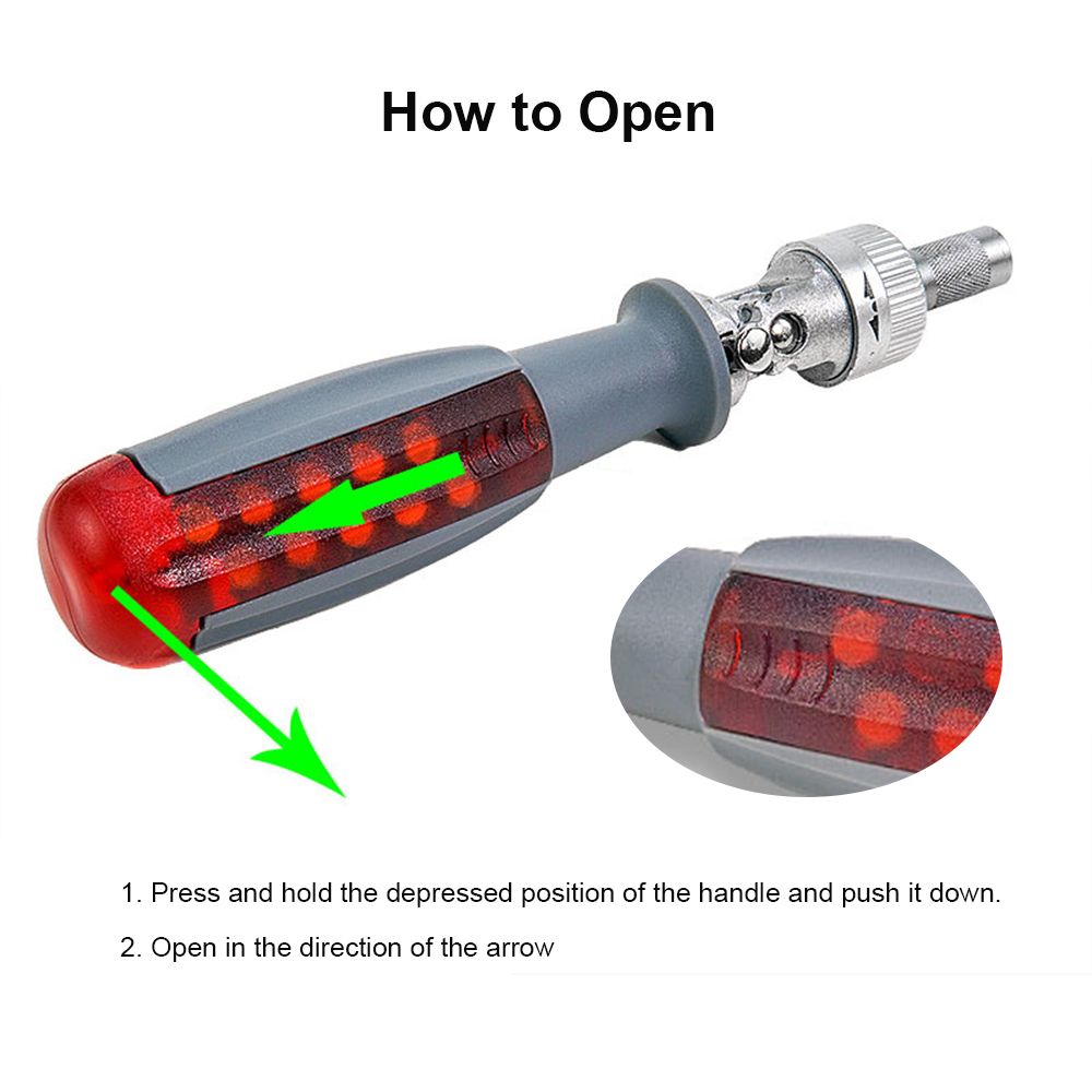 Two-Way Ratchet Screwdriver Set With 10 Bits 180° Alloy