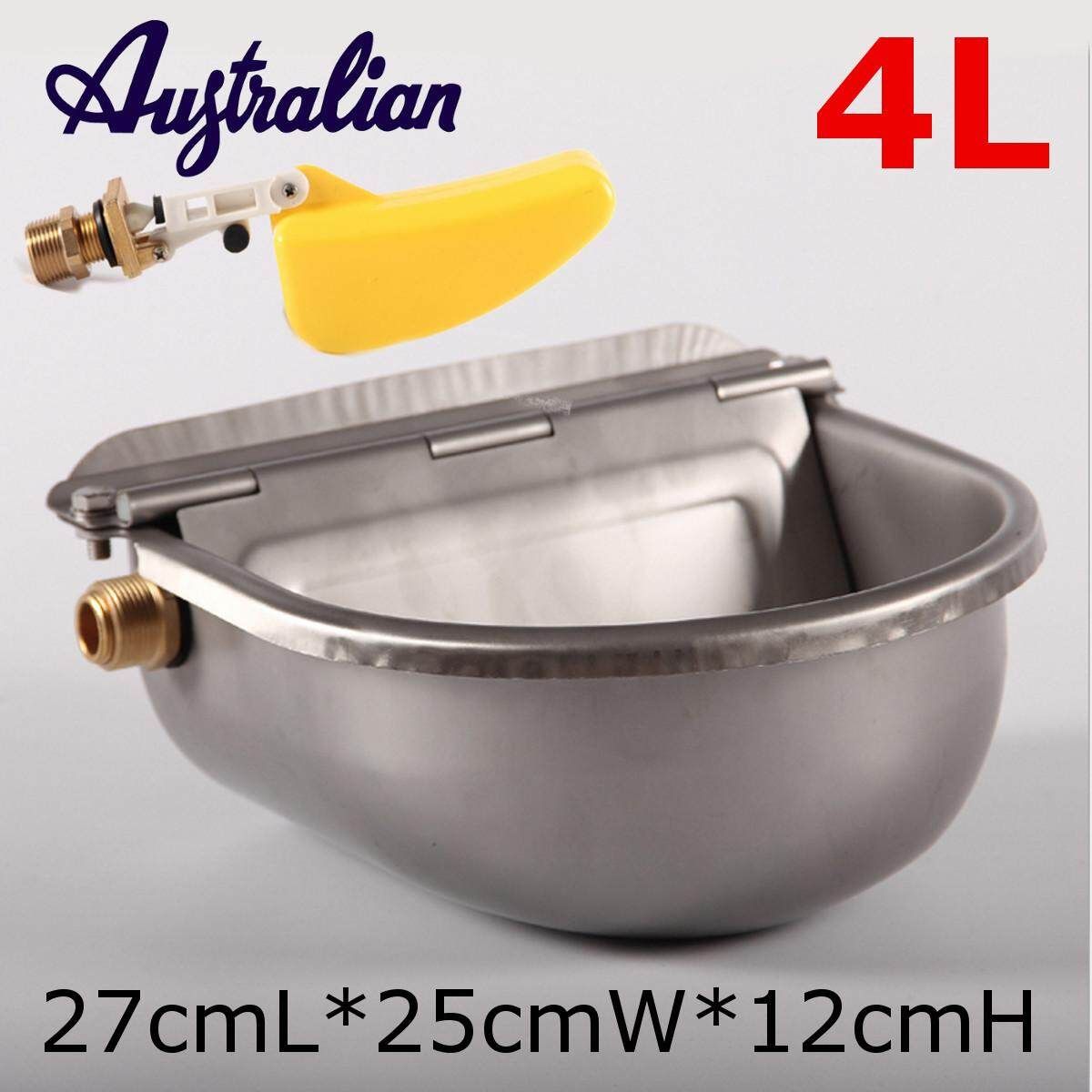Automatic Float Valve Water Trough Bowl Stock Water Drinking 4L Donkey Horses, Chickens