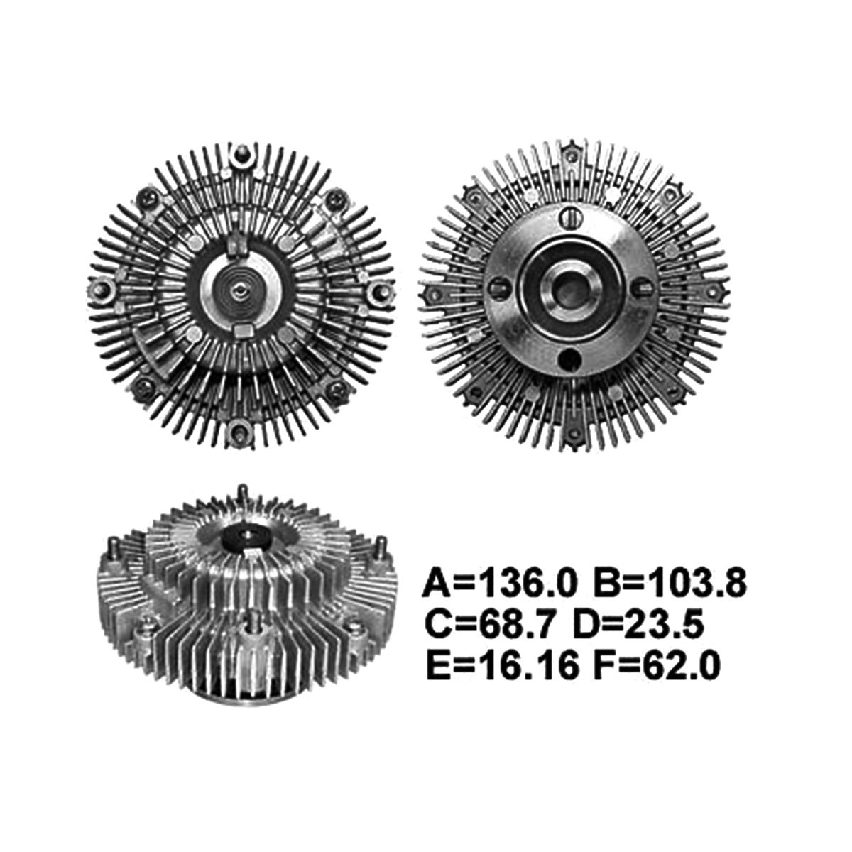 Radiator Fan Clutch for Toyota Tacoma T100 Pickup Truck 4Runner 2.7L