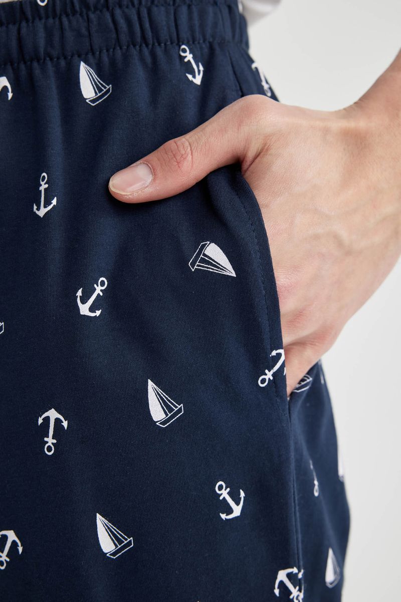 Man Young Regular Fit Knitted Bottoms - Navy