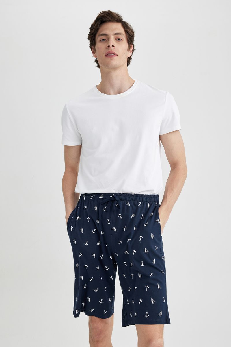 Man Young Regular Fit Knitted Bottoms - Navy