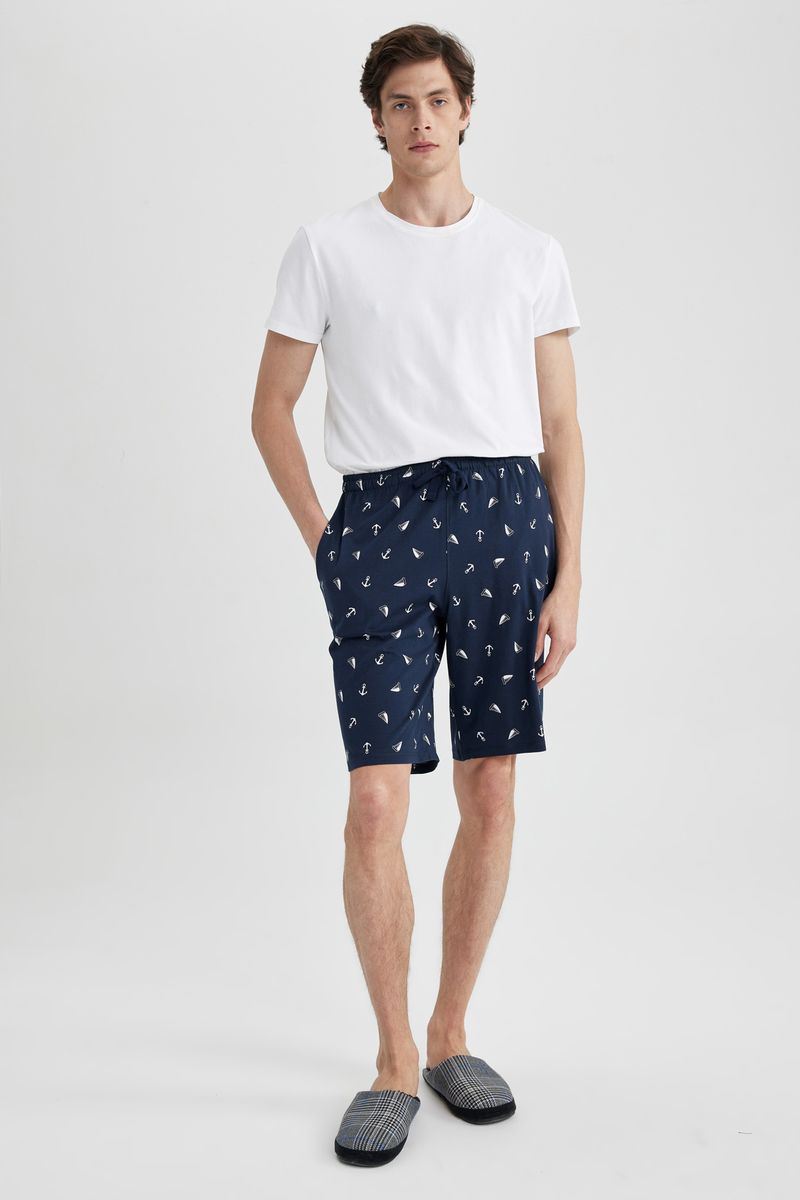 Man Young Regular Fit Knitted Bottoms - Navy
