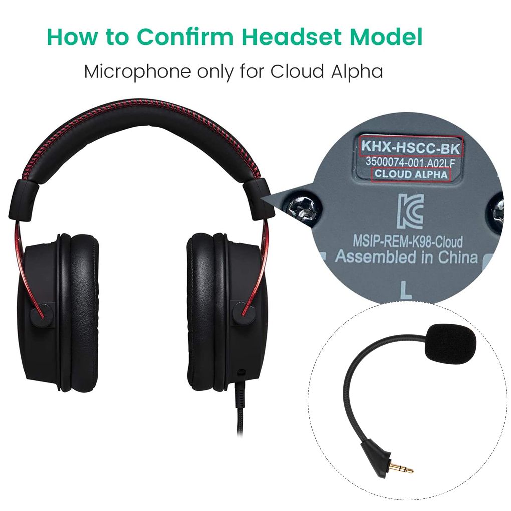 Gaming Headset Microphone Desktop PC Removable 3.5mm Headphone Mic Replacement For Kingston HyperX Cloud Alpha