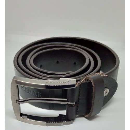 Leather Belt For Men - Coffee Brown - 100% Pure Italian