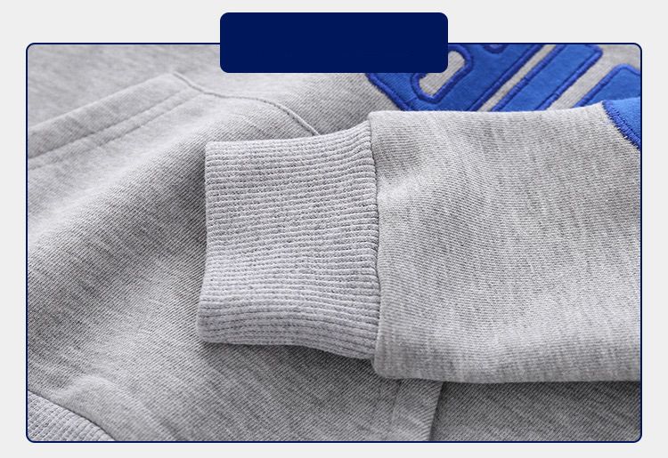 Cotton Kids Long Sleeve Boys Pullover Sweatshirts-Navy Blue