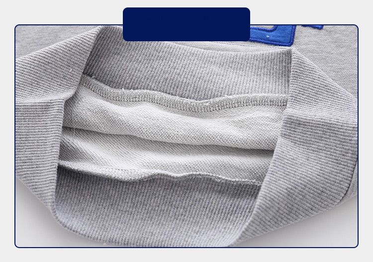Cotton Kids Long Sleeve Boys Pullover Sweatshirts-Navy Blue