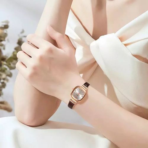 Classy Ladies Trend Leather Wristwatch - Brown