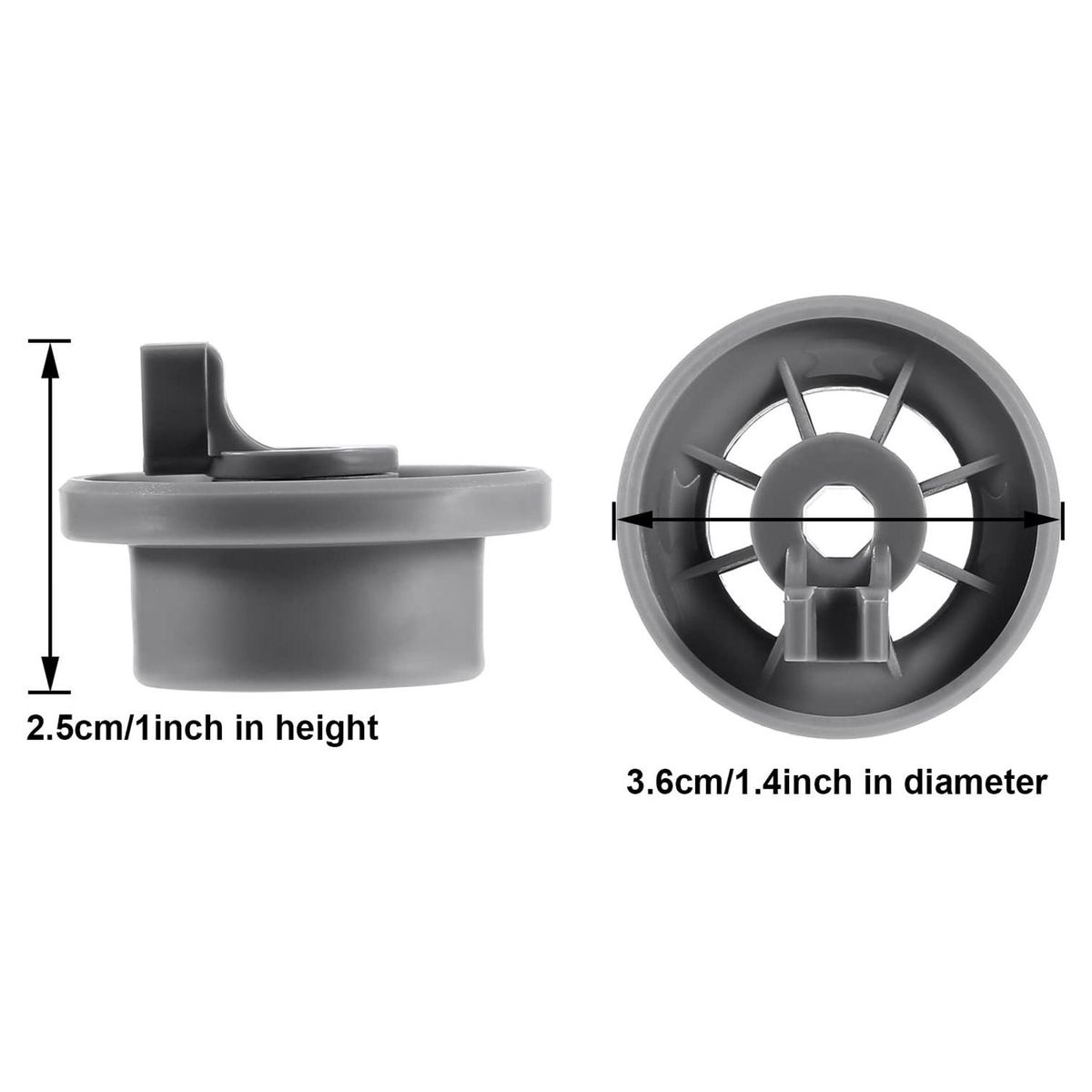 8Pcs Dishwasher Wheel Durable 165314 Dishwasher Lower Rack