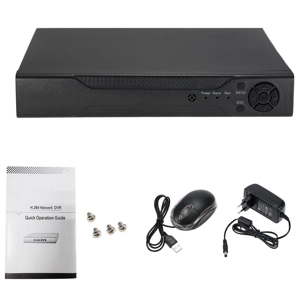 4CH 1080P Hybrid NVR AHD TVI CVI DVR 5-in-1 Digital Video Recorder P2P Cloud Network Plug and Play APP Viewing Motion Detection PTZ Security Camera Surveillance System
