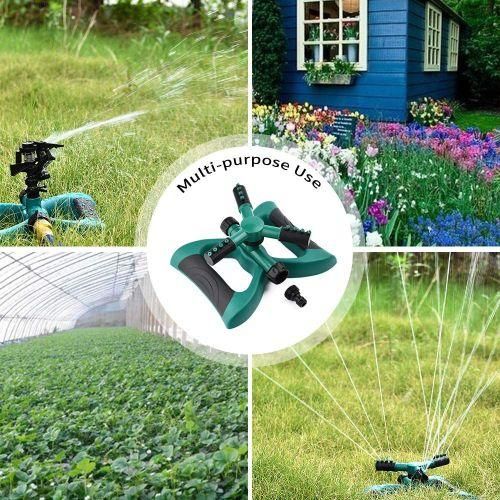 Lawn Sprinkler, Automatic 360 Rotating Adjustable