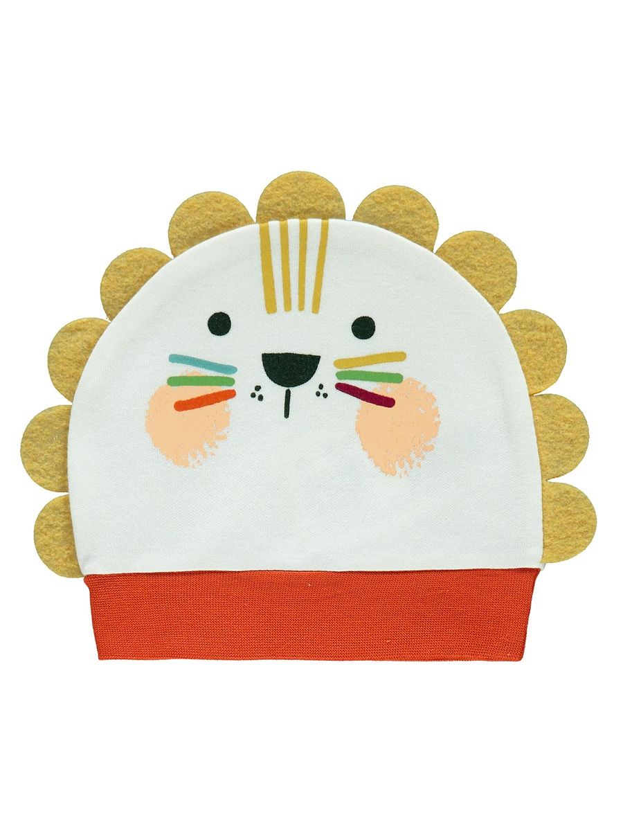 Baby Cotton Hat Set Little Lion 2pk Brown