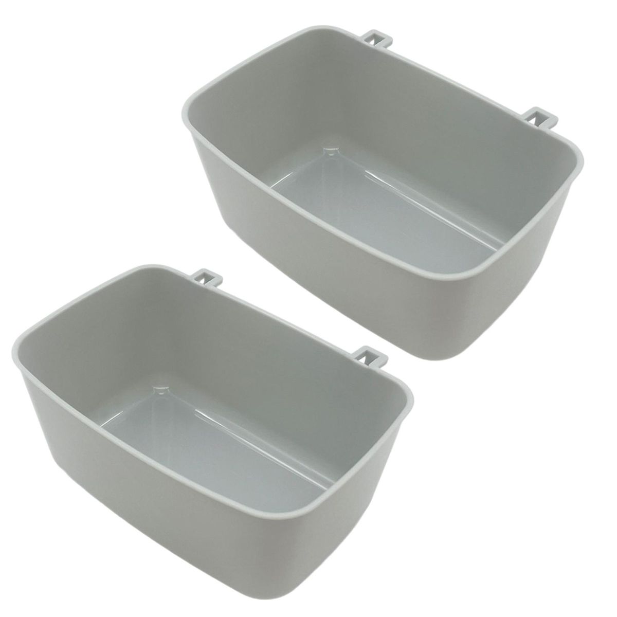 Pet Bowl with Rounded Edge Strong Durable Pet Bowl Grey