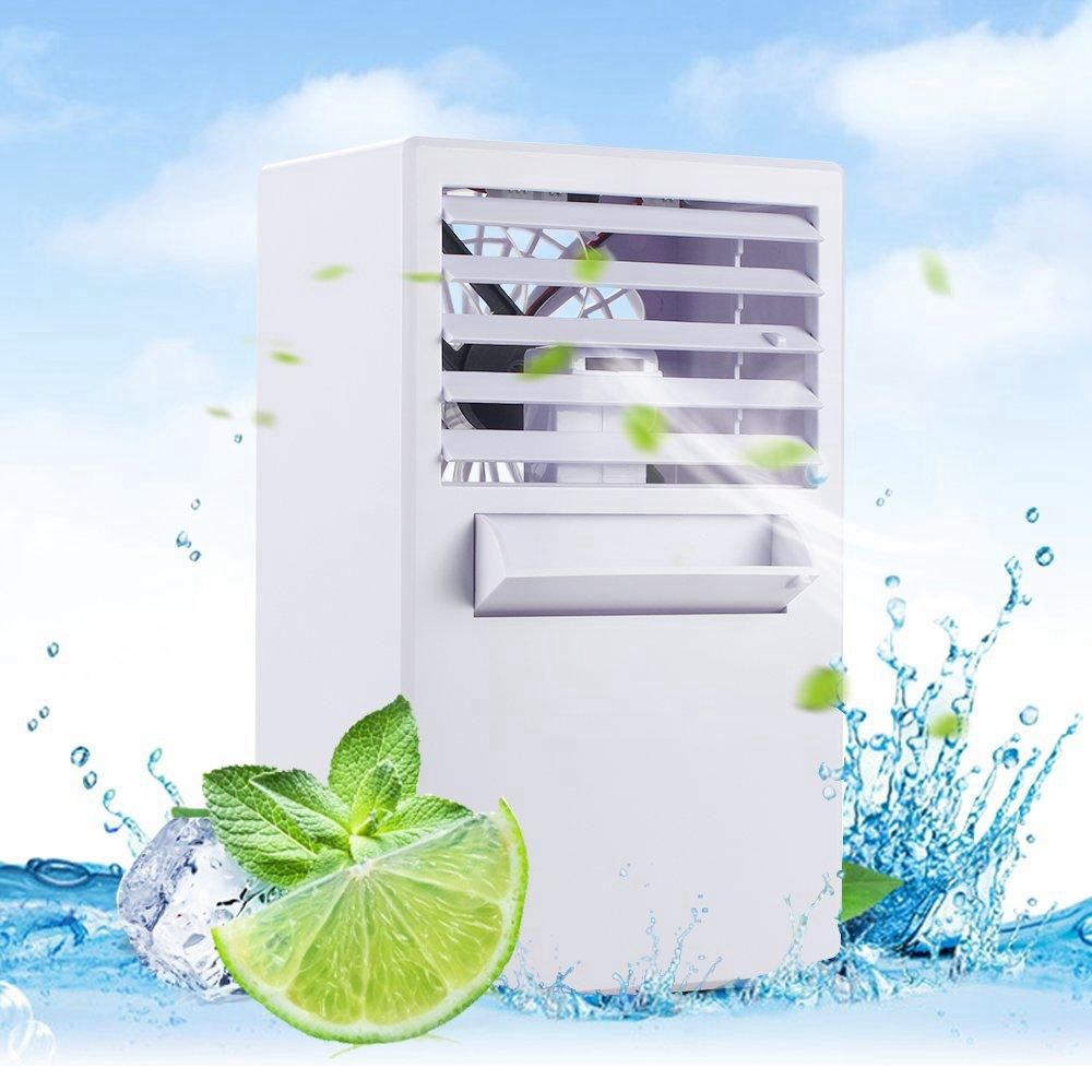 Air Conditioner Fan,Air Personal Space Cooler Small Fan Eu Plug White