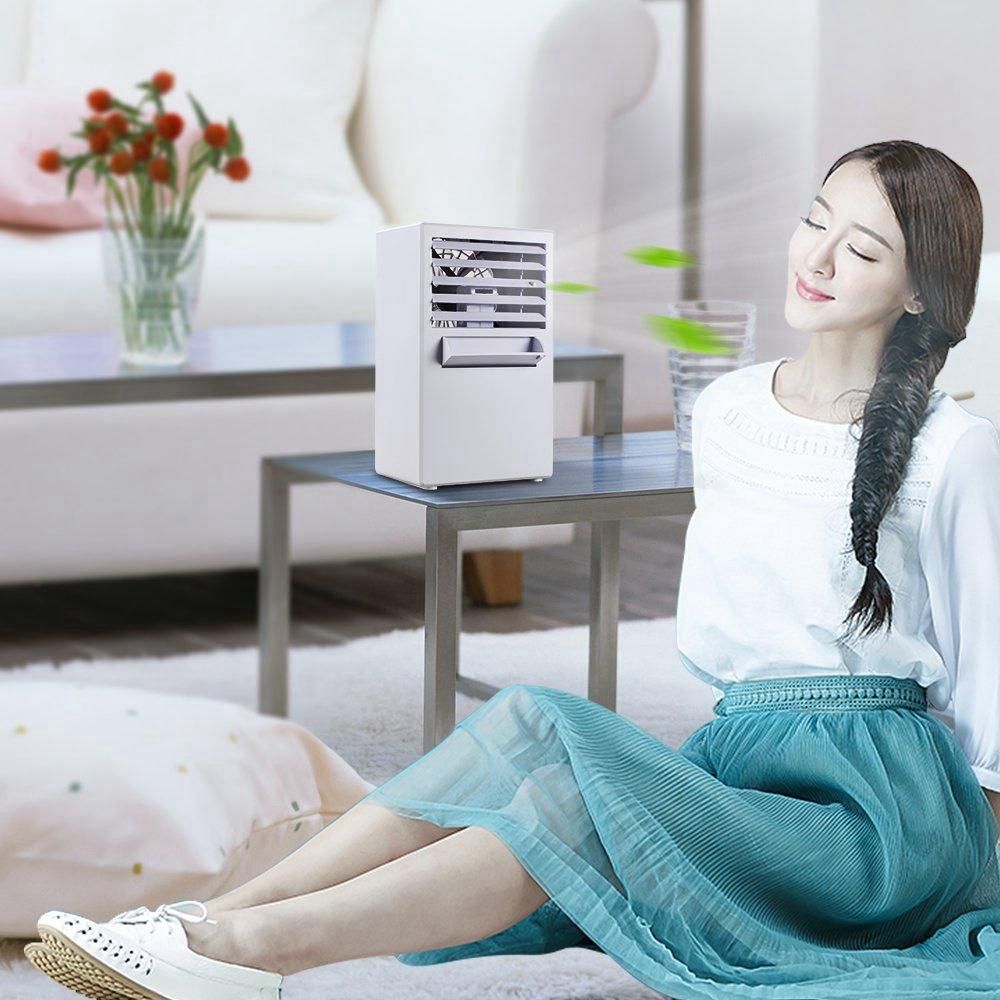 Air Conditioner Fan,Air Personal Space Cooler Small Fan Eu Plug White