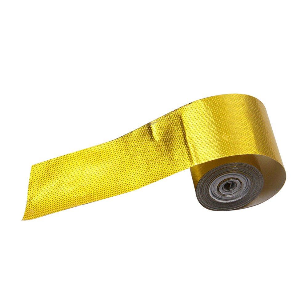 5*500 Cm 10*500 Cm Aluminum Foil Tape Automotive Exhaust Pipe Decorative Tape Gold Heat Shield Wrap Tape