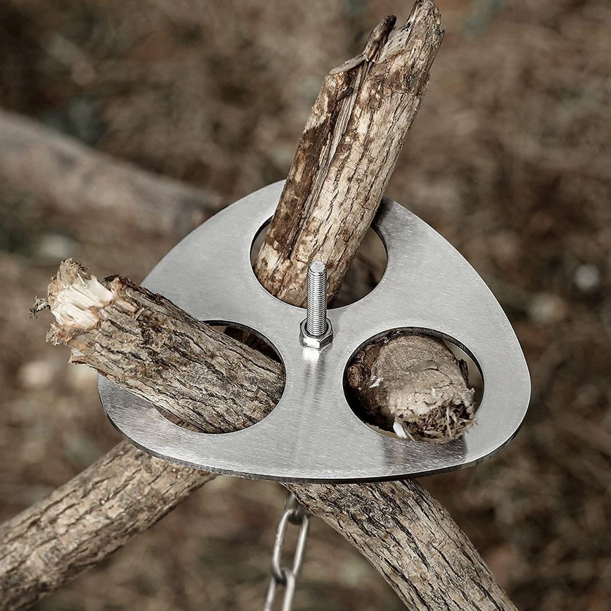 Multiple colors Camping Tripod Board, Stainless Steel Portable Tripod with Adjustable Hang Chain,Outdoor Cooking Hanging Cookware