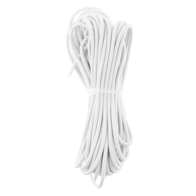 2mm Black Bungee/Shock Cord Tie Down Kayak Boat Tarp Caravan 20m White