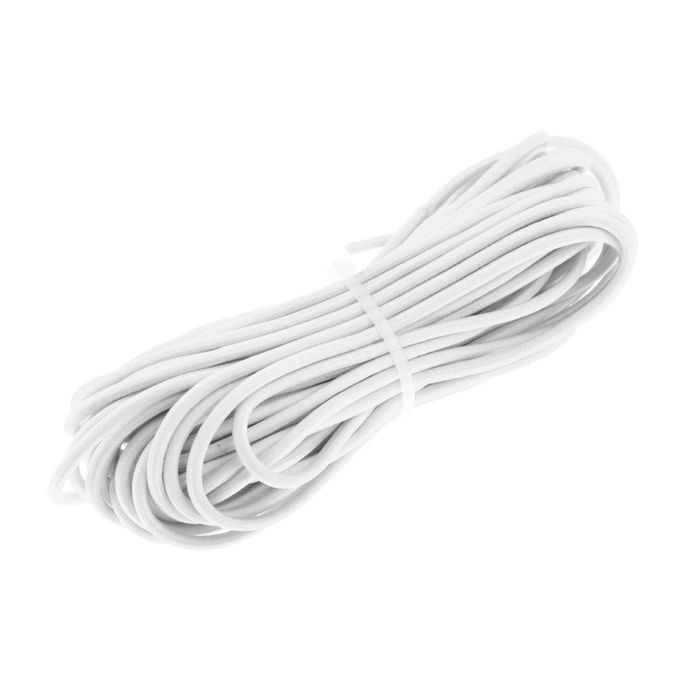 2mm Black Bungee/Shock Cord Tie Down Kayak Boat Tarp Caravan 20m White